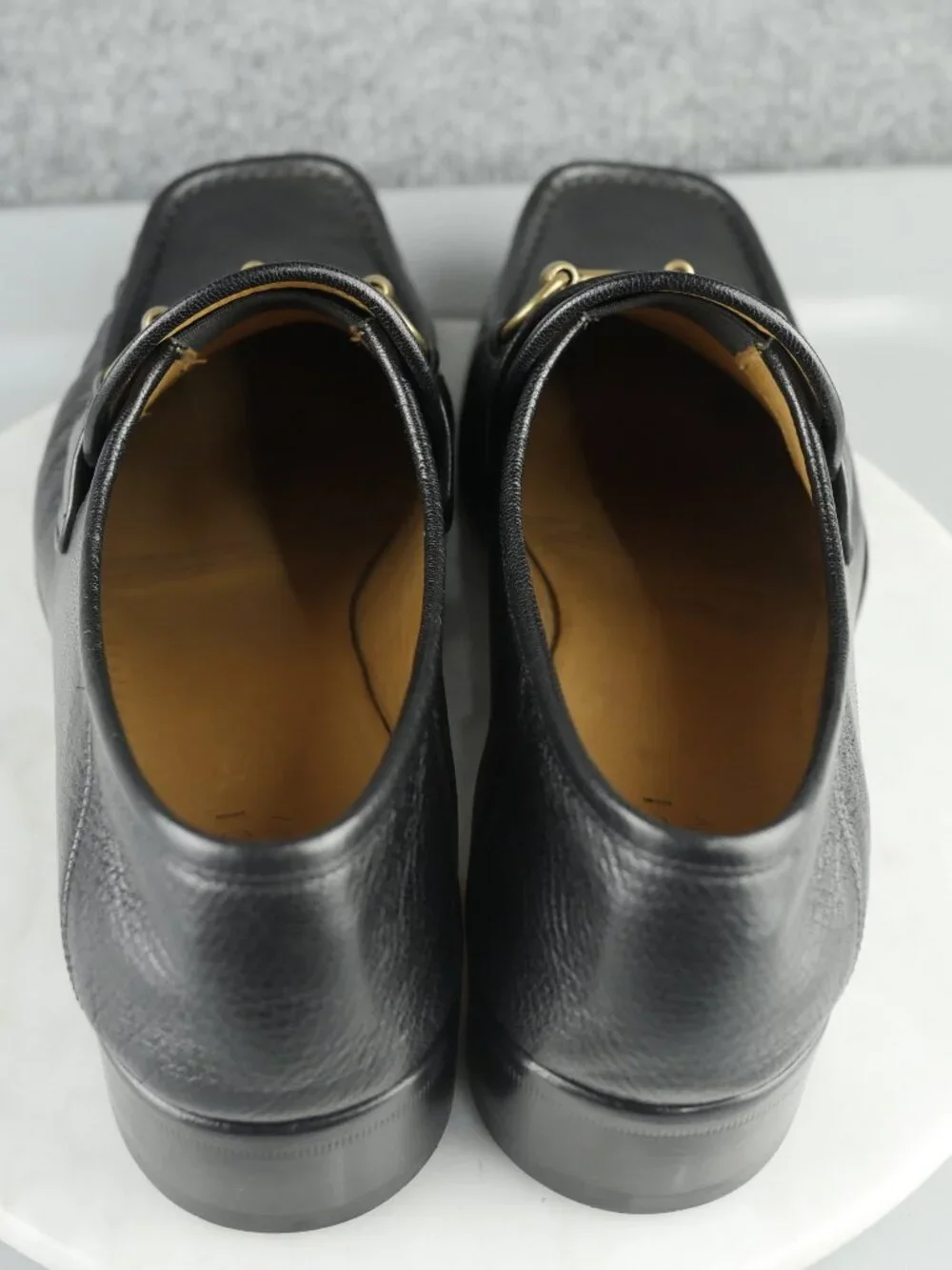 Gucci Men's Black Leather Horsebit Loafers Made in Italy Size 11.5 Slip On